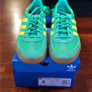 Adidas Men Green and Yellow Sneakers